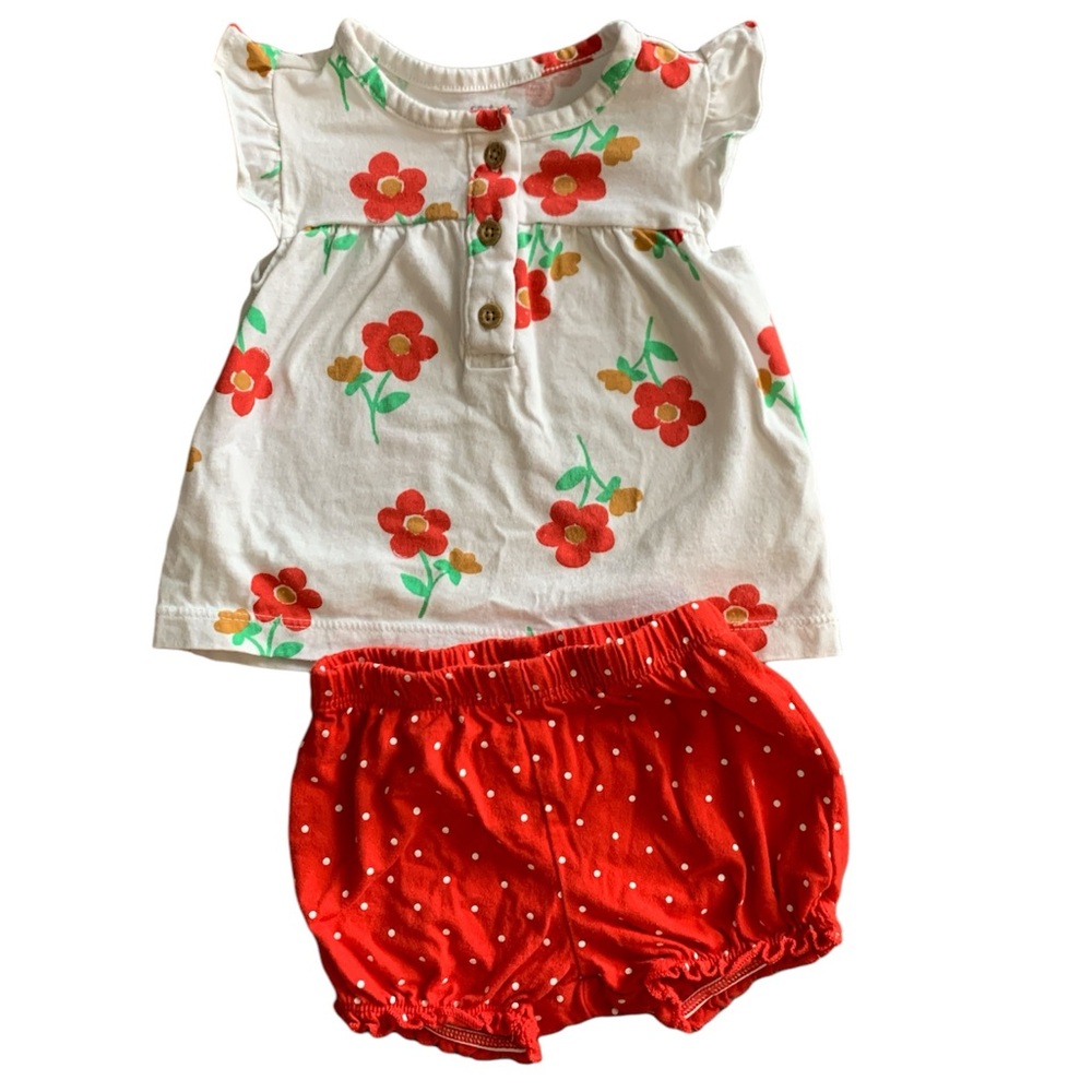 Carter’s baby girl two-piece floral spring outfit
